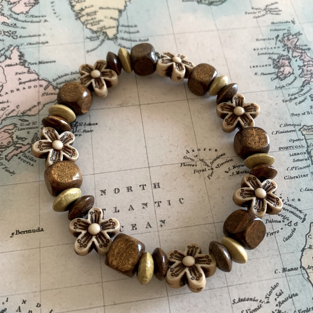 Handcrafted Wooden Beaded Bracelet